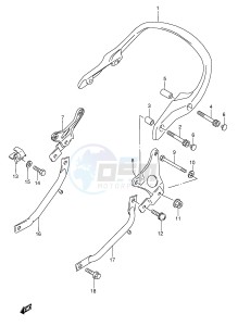 GSX600F (E2) Katana drawing PILLION RIDER HANDLE (MODEL J K L M N P)