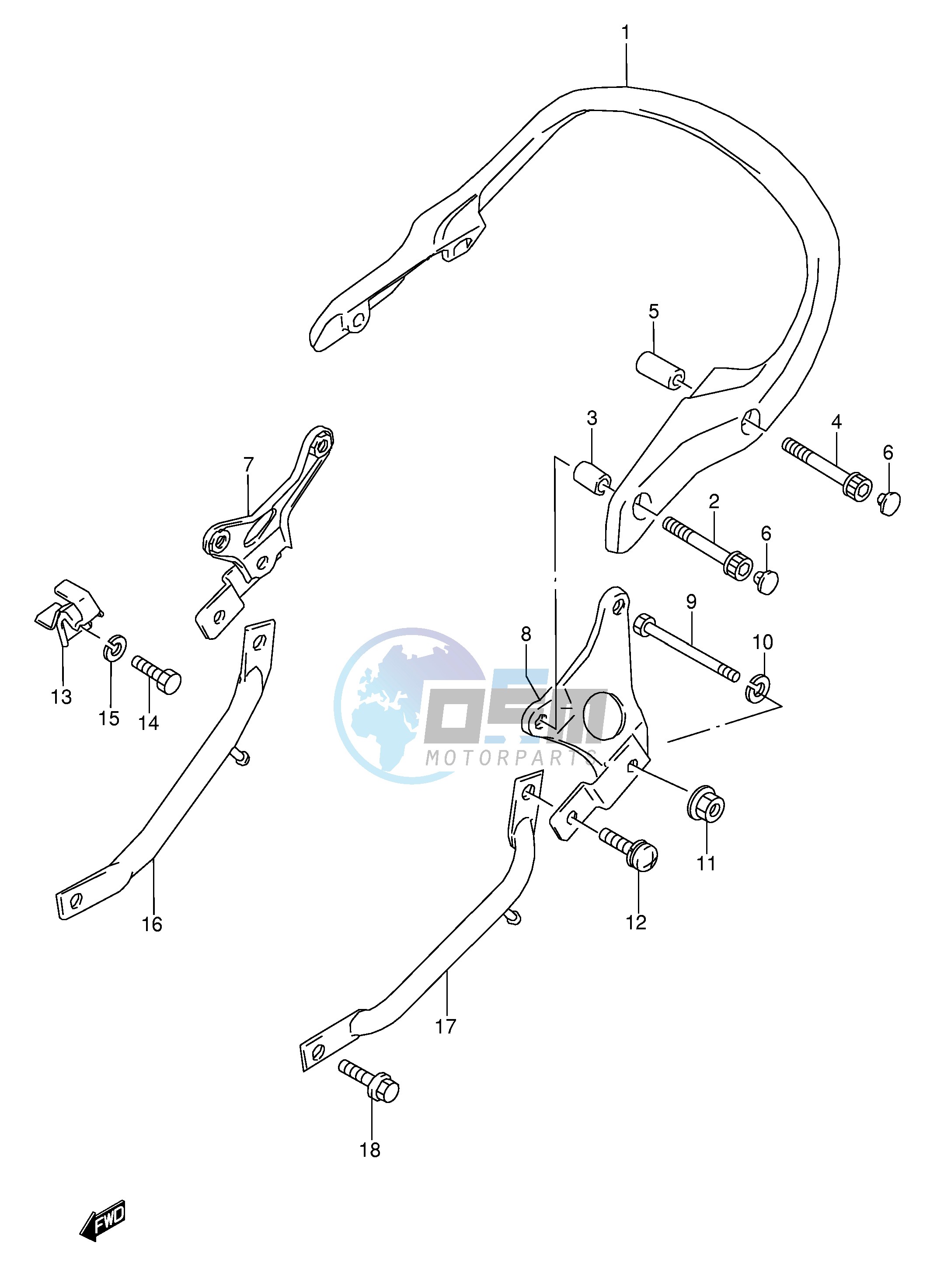 PILLION RIDER HANDLE (MODEL J K L M N P)