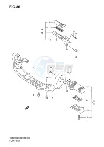 VS800 (E3-E28) INTRUDER drawing FOOTREST