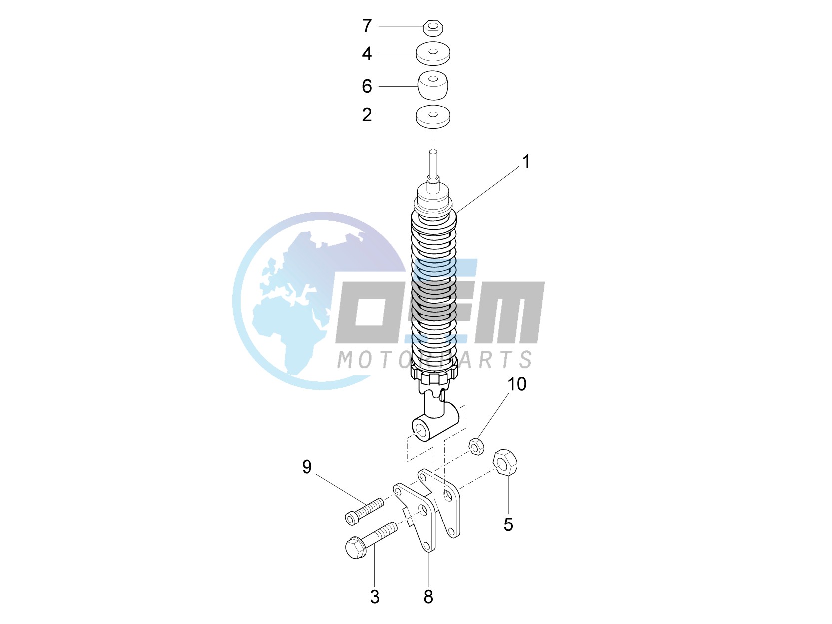 Rear suspension - Shock absorber - s