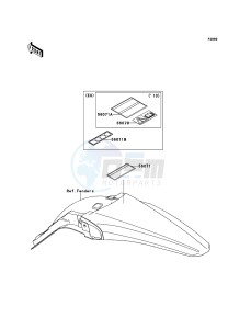 KX250F KX250ZEF EU drawing Labels