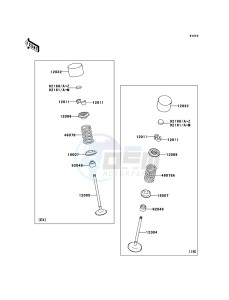 NINJA ZX-10R ZX1000E8F FR GB XX (EU ME A(FRICA) drawing Valve(s)