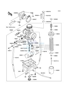 KX65 KX65ABF EU drawing Carburetor