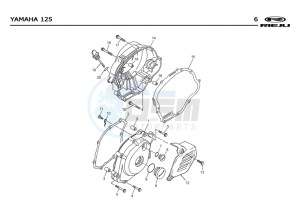 SMX-125-4T-BLUE drawing ENGINE COVERS  Yamaha 125 4T EURO2