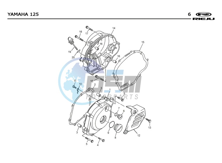 ENGINE COVERS  Yamaha 125 4T EURO2