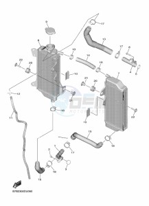 YZ250F (BSB7) drawing RADIATOR & HOSE