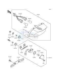 ZX 1100 F [GPZ 1100 ABS] (F1) [GPZ 1100 ABS] drawing TAILLIGHT-- S- -