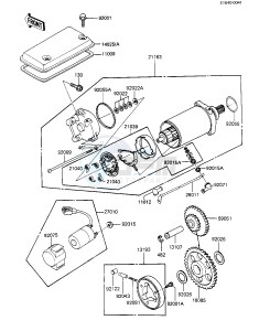 KZ 550 F [SPECTRE] (F1-F2) [SPECTRE] drawing STARTER MOTOR_STARTER CLUTCH