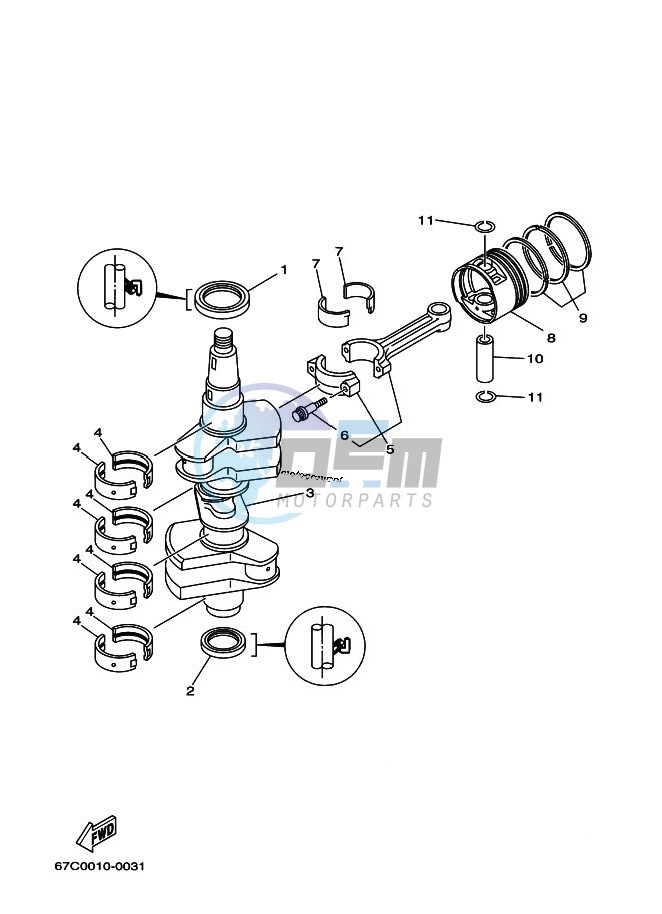 CRANKSHAFT--PISTON