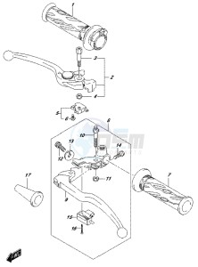 DL650 drawing HANDLE LEVER (DL650XAL7 E21)