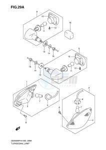 GSX600F (E2) Katana drawing TURNSIGNAL LAMP (MODEL K6)