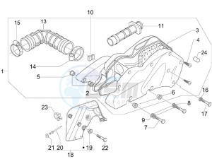 Beverly 250 e3 drawing Air filter