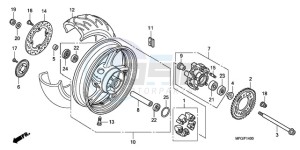 CB600FAA Australia - (U / ABS) drawing REAR WHEEL