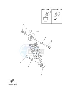 YFZ450R YFZ450RSE YFZ450R SPECIAL EDITION (1TD6 1TD7) drawing REAR SUSPENSION