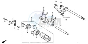 VT750C drawing GEARSHIFT DRUM