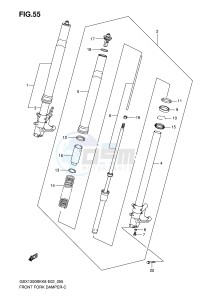 GSX1300BK (E2) drawing FRONT FORK DAMPER