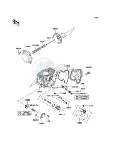 KFX700 KSV700A9F EU drawing Carburetor Parts