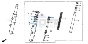 FES125 PANTHEON drawing FRONT FORK