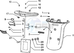 Zip 50 SP H2O Liquid cooling drawing Rear tail lamp - Rear guard