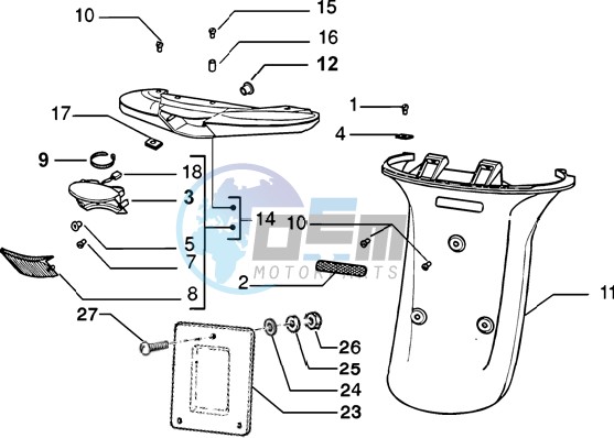 Rear tail lamp - Rear guard