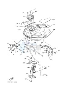 MT07A MT-07 ABS 700 (1XB5 1XB7) drawing FUEL TANK