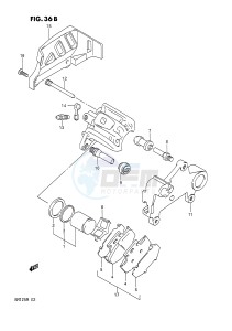 RM125 (E2) drawing REAR CALIPERS (MODEL M)