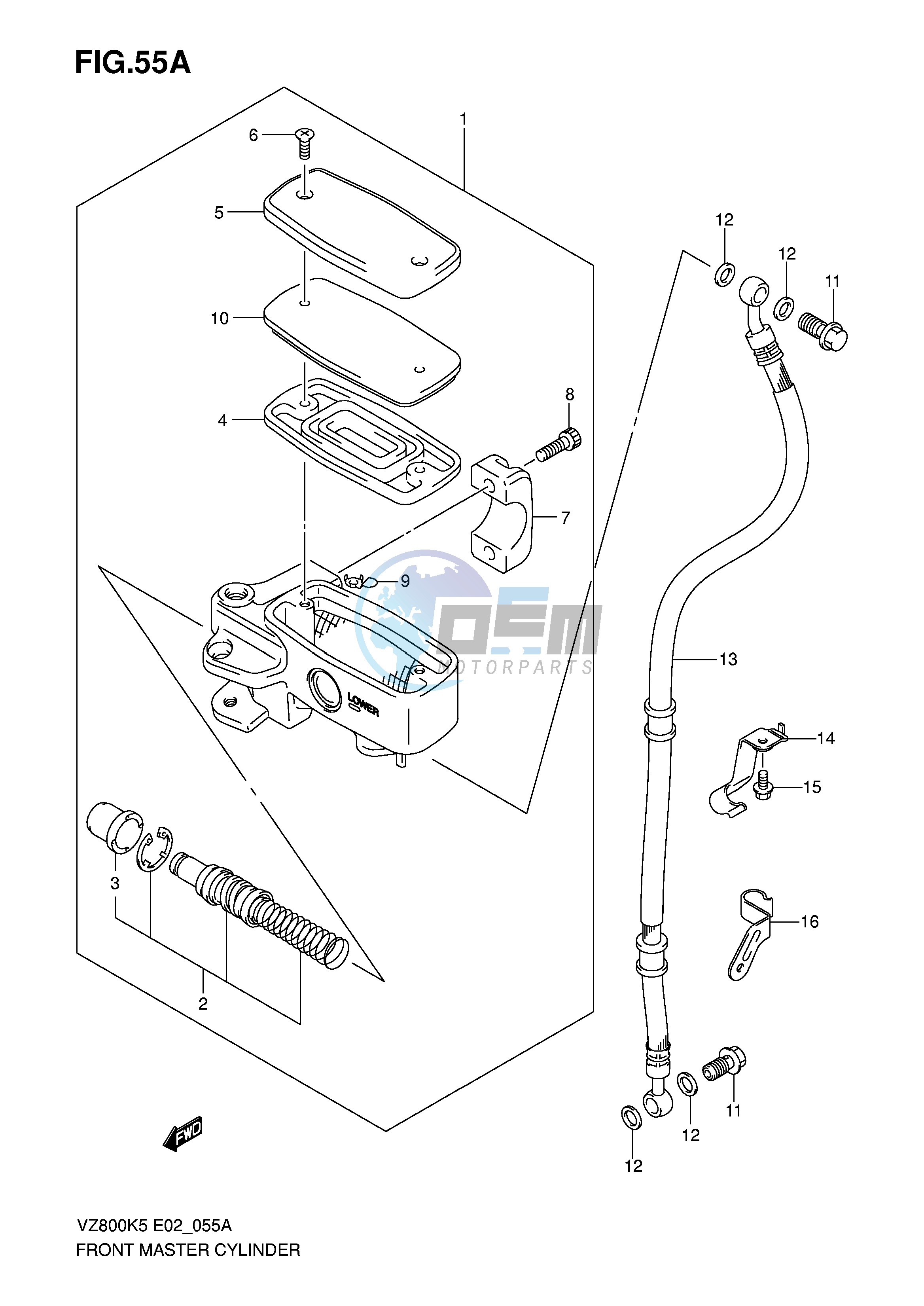 FRONT MASTER CYLINDER (MODEL K7 K8 K9)