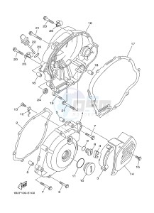 TT-R125 TT-R125LWE (19CW 19CX) drawing CRANKCASE COVER 1