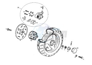 GP 1 - 50 cc drawing REAR WHEEL