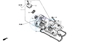 CBR1100XX SUPER BLACKBIRD drawing CYLINDER HEAD COVER