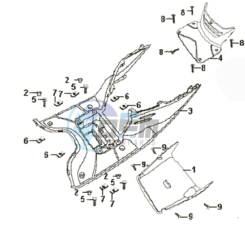 FOOTREST / LOWER COWLING