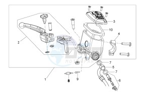 Dorsoduro 750 - ABS (EMEA, APAC, NAFTA) (AUS, CND, EU, J, USA) drawing Front master cilinder