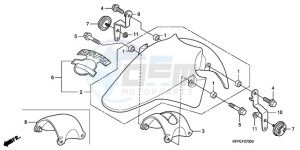 CBR125RWA UK - (E / BLA) drawing FRONT FENDER