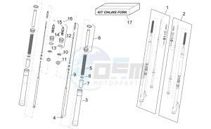 RSV 2 1000 drawing Front fork I