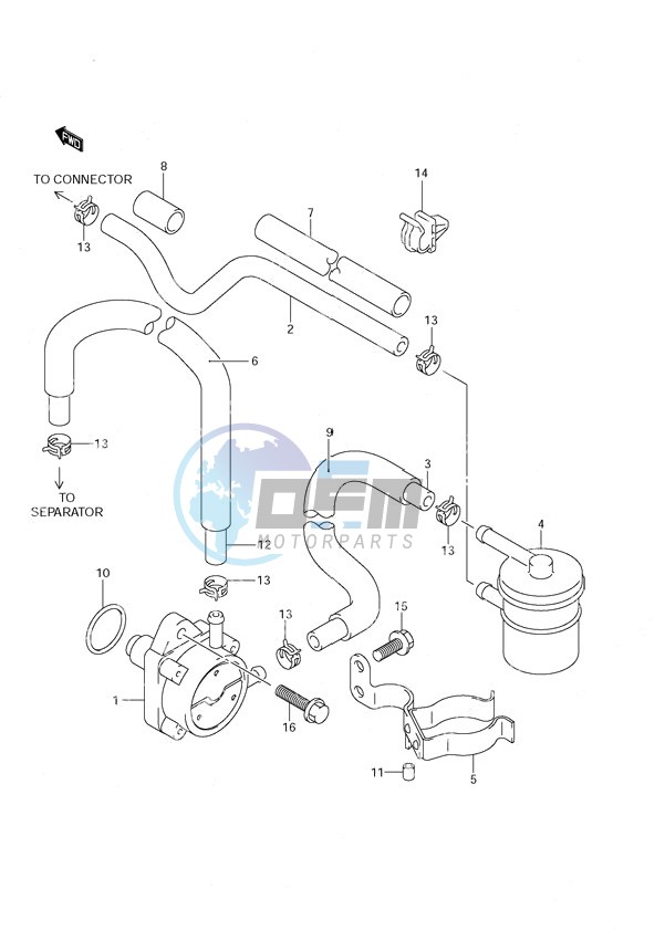 Fuel Pump DF 140T (S/N 682148 & Older) DF 140Z (S/N 680233 & Older)