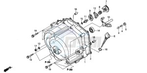 TRX250TE FOURTRAX RECON ES drawing FRONT CRANKCASE COVER (TRX250TM)