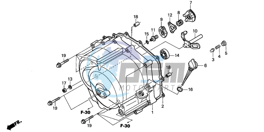 FRONT CRANKCASE COVER (TRX250TM)