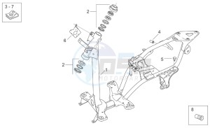 Scarabeo 100 (eng. Minarelli) drawing Frame