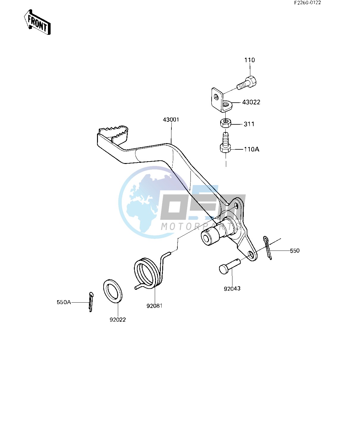 BRAKE PEDAL -- 84 A1- -