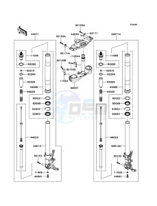 1400GTR ZG1400A9F FR GB XX (EU ME A(FRICA) drawing Front Fork(JKBZGT40AAA022219-)