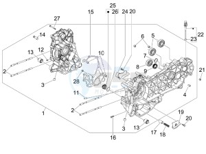 Nexus 125 ie e3 drawing Crankcase