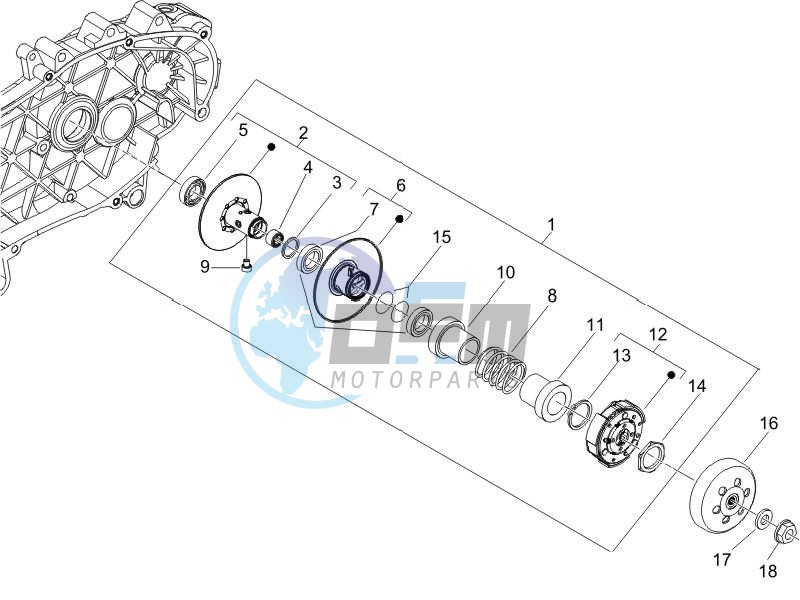 Driven pulley