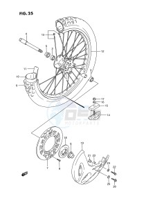 RM125 (E2) drawing FRONT WHEEL