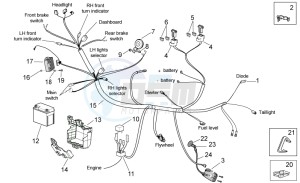 Scarabeo 50 2t e2 (eng. piaggio) drawing Electrical system