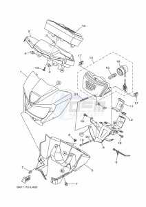 YFM700FWAD GRIZZLY 700 EPS (B4FL) drawing HEADLIGHT 2