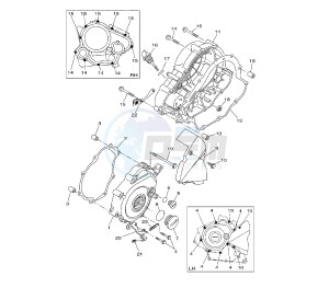 YZF R 125 drawing CRANKCASE COVER