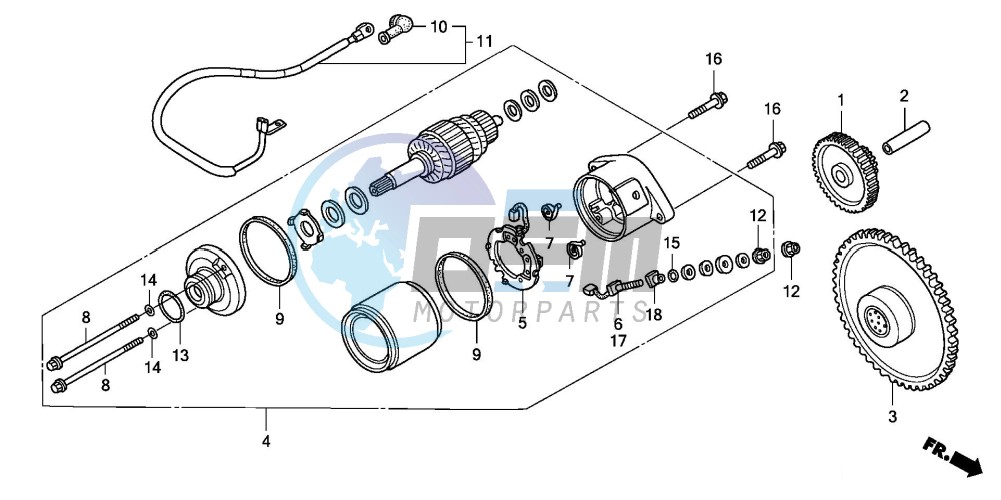 STARTING MOTOR (FES1253-5)(FES1503-5)