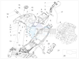 CAPONORD 1200 RALLY E3 ABS (NAFTA) drawing Fuel tank