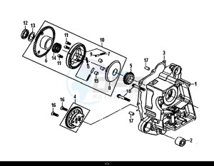 ORBIT II 50 (45 KM/H) (AE05W8-EU) (L8-M0) drawing R CRANK CASE OIL PUMP ASSY