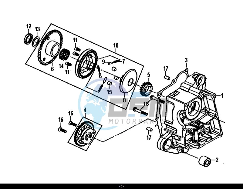 R CRANK CASE OIL PUMP ASSY